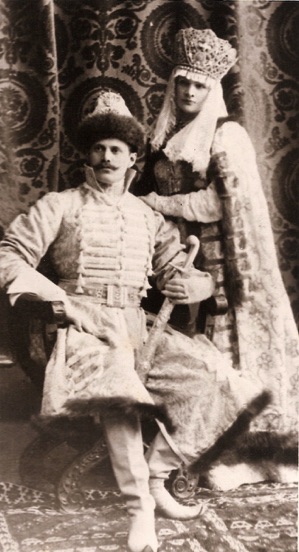 John Shalikashvili's maternal grandparents, Marie Reudiger and Alexandre Bielaieff at Tsar Nicholas 1903 costume ball, Winter Palace, St. Petersburg